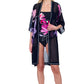 Gottex Water Lily Belted Kimono Flutter Sleeve with Tie Swim Cover up