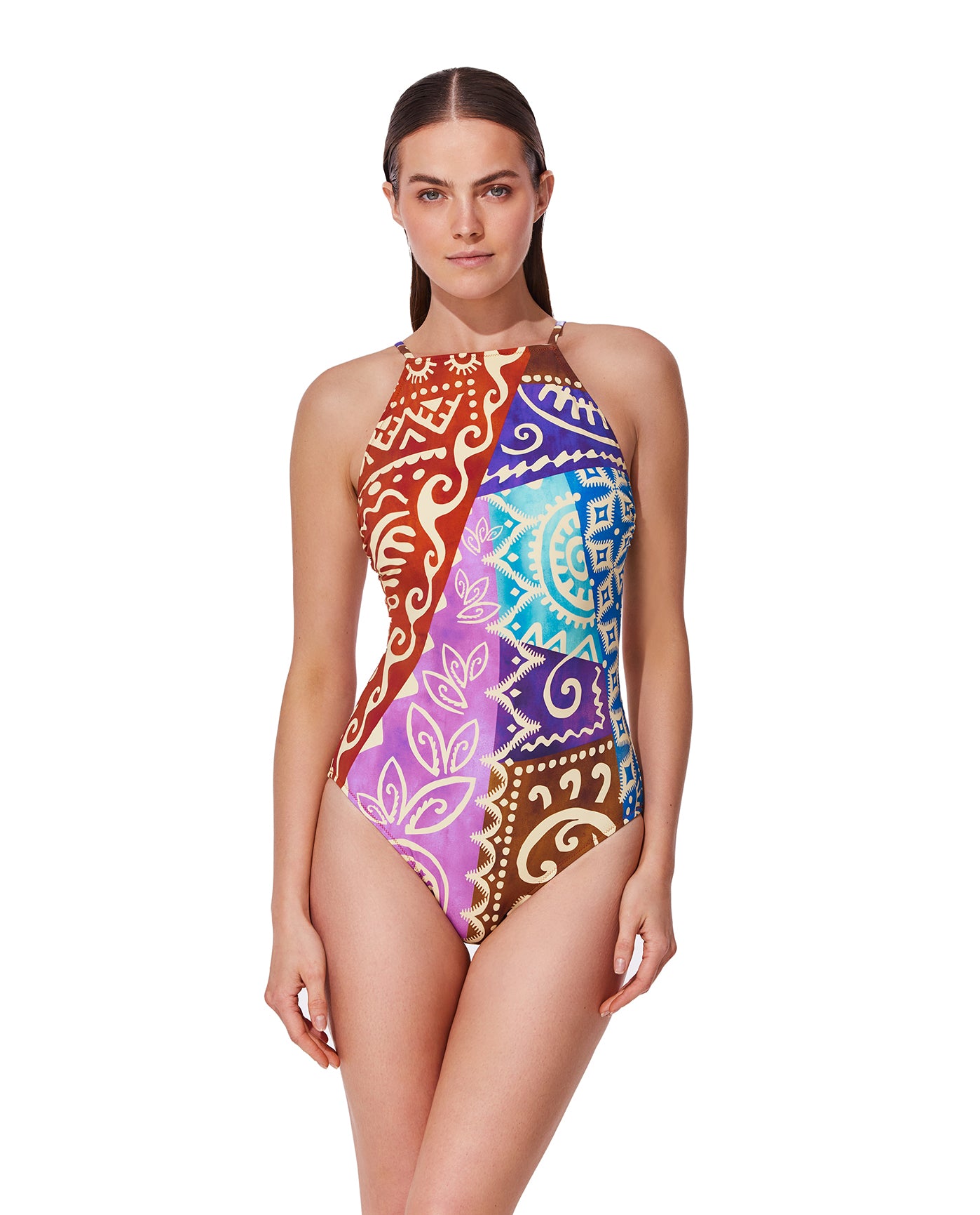 Ashanti High Neck One Piece | Ashanti Multi