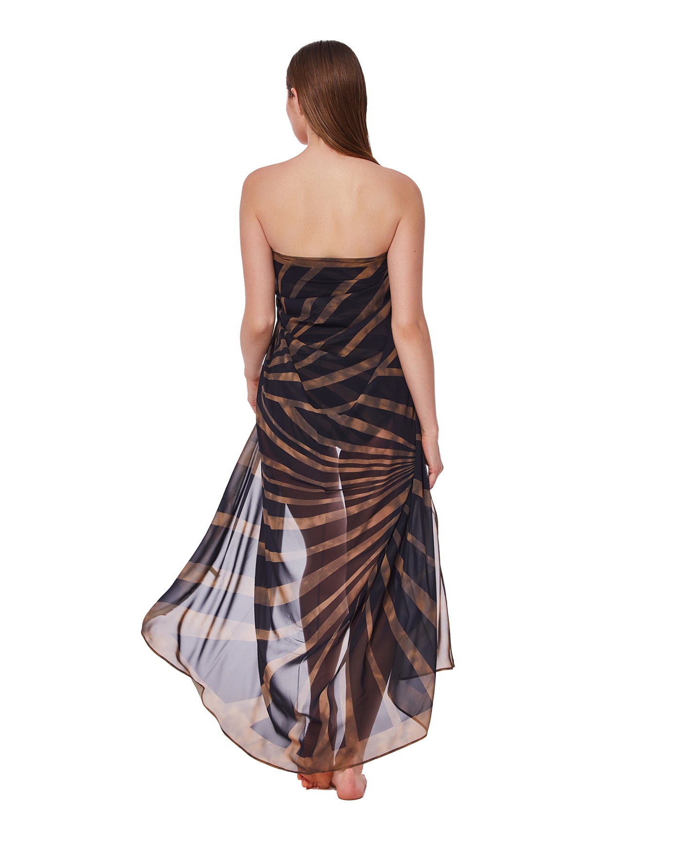 Desert Queen Pareo Cover-Up - Blk/brwn