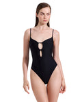 Maillot de bain une pièce Jackie Peek-A-Boo - Noir