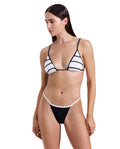 Jackie Triangle Bikini Top-Blk/wh