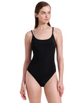 Maillot de bain une pièce Luna à col rond - Noir