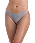 Luna Textured Shimmer High Leg Low Rise Bikini Bottom-Silv bro