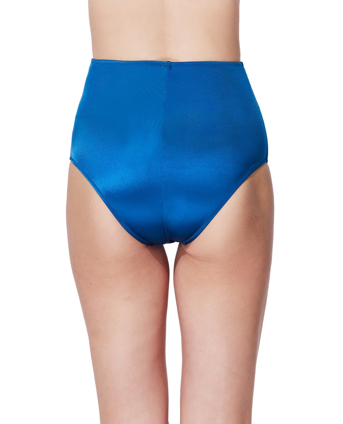 Back View Of Mademoiselle High Waist Bikini Bottom | sky-blue
