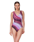 Marble Dream V-Neck Surplice One Piece