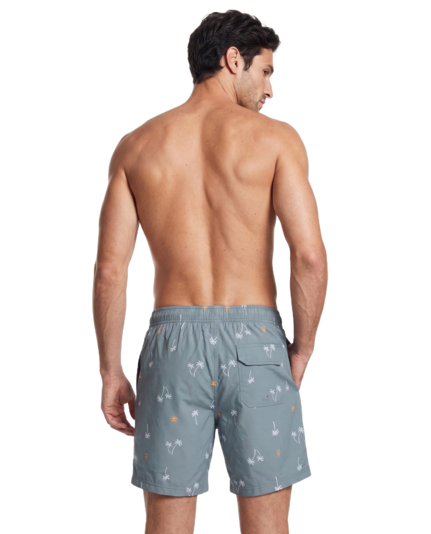 Beach Bound 5" Swim Trunks-Green multi