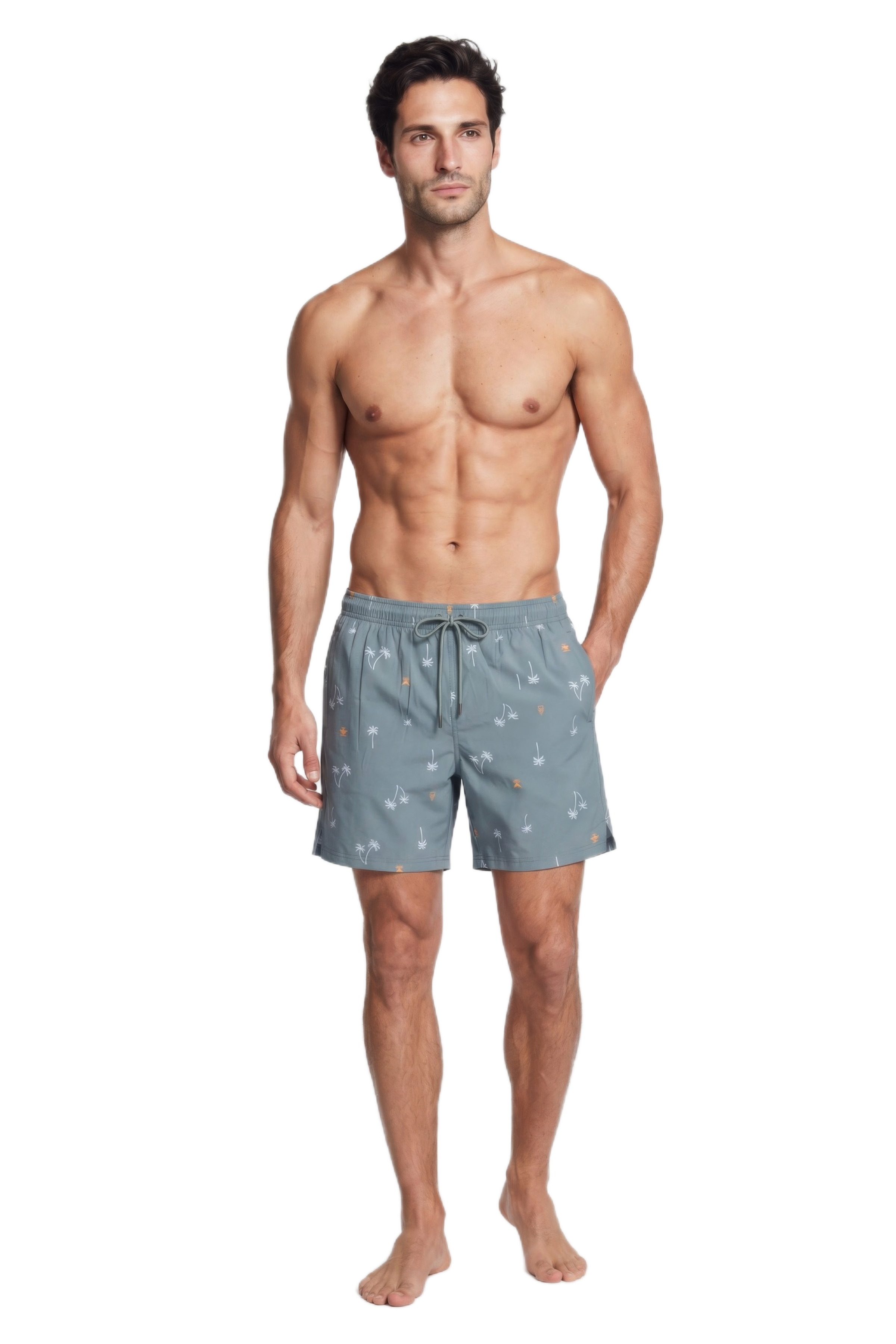 Gottex MenBeach Bound 5" Swim Trunks-Green multi5" Swim Trunks