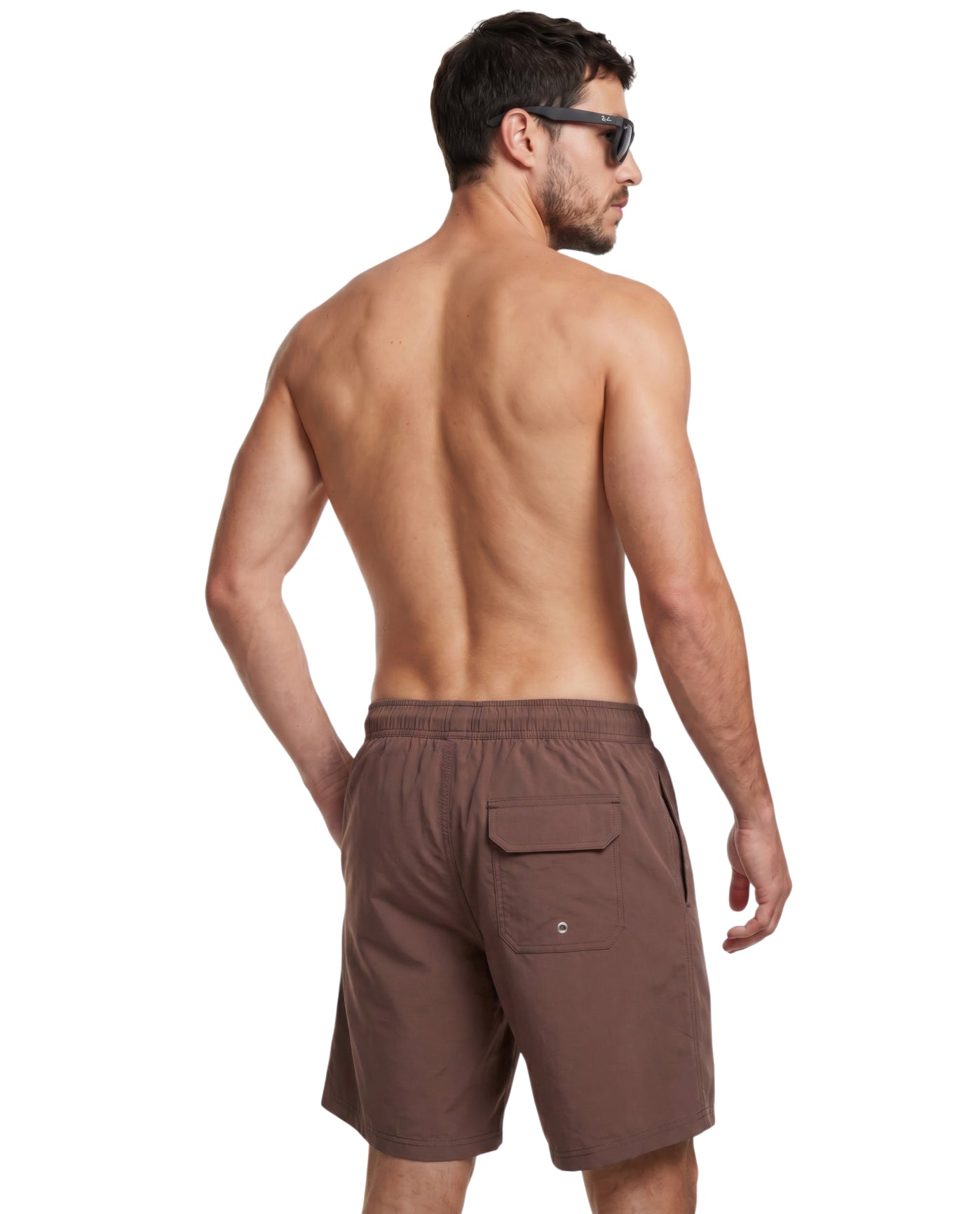 Beach Bound 7" Swim Trunks-Mocha