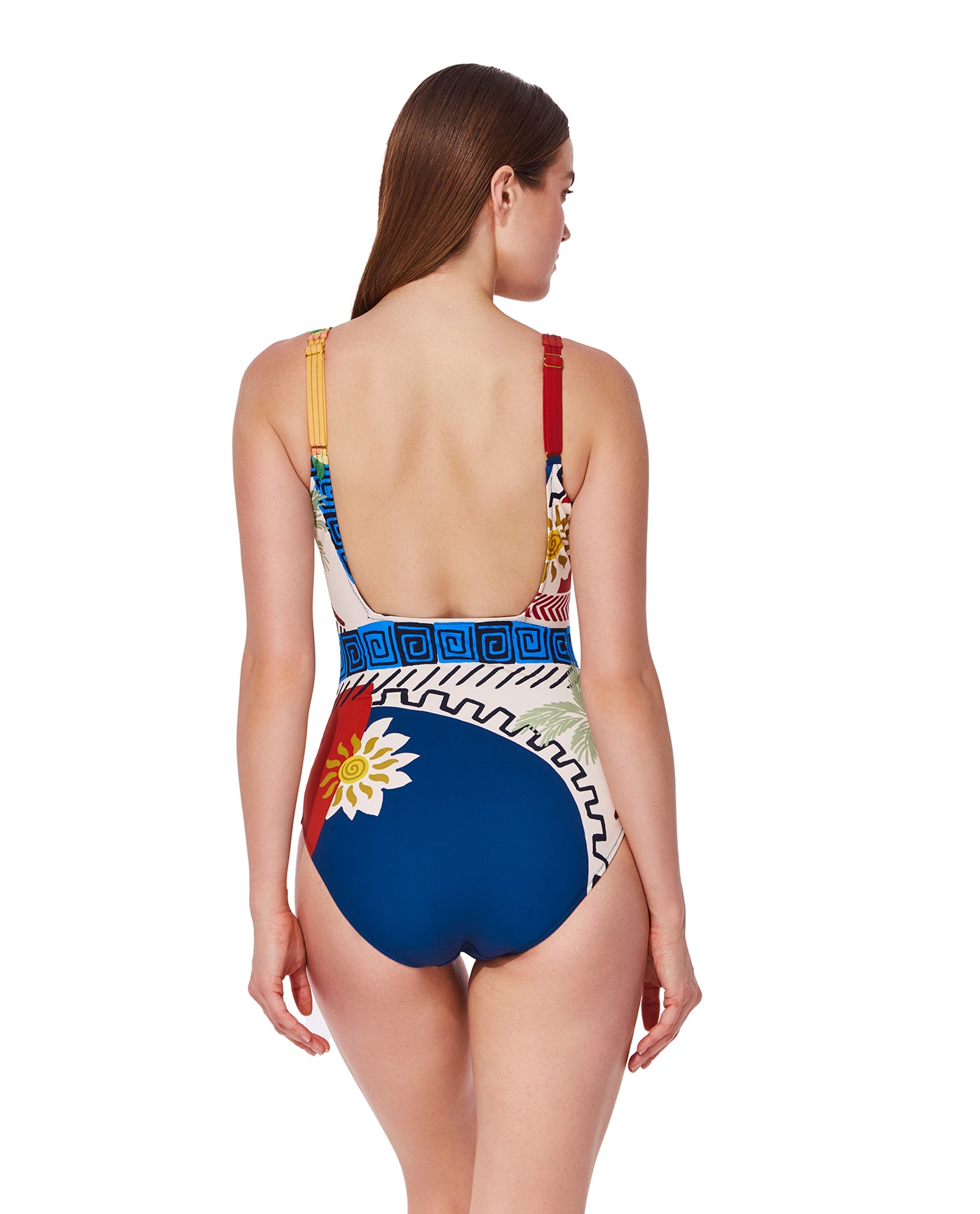 Positano Scoop Neck One Piece-Multi