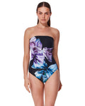 Pretty Women Bandeau One Piece -Blk/multi