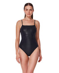 Pretty Women Back Bow One Piece-Black