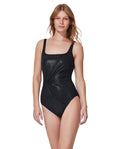 Pretty Women Square Neck One Piece-Black