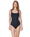 St. Tropez Square Neck Textured One Piece