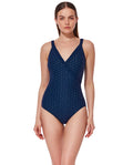 Maillot une pièce en tricot cache-coeur Scaled Up