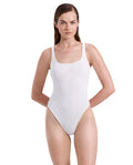 Maillot de bain une pièce Tulum à col carré - Blanche