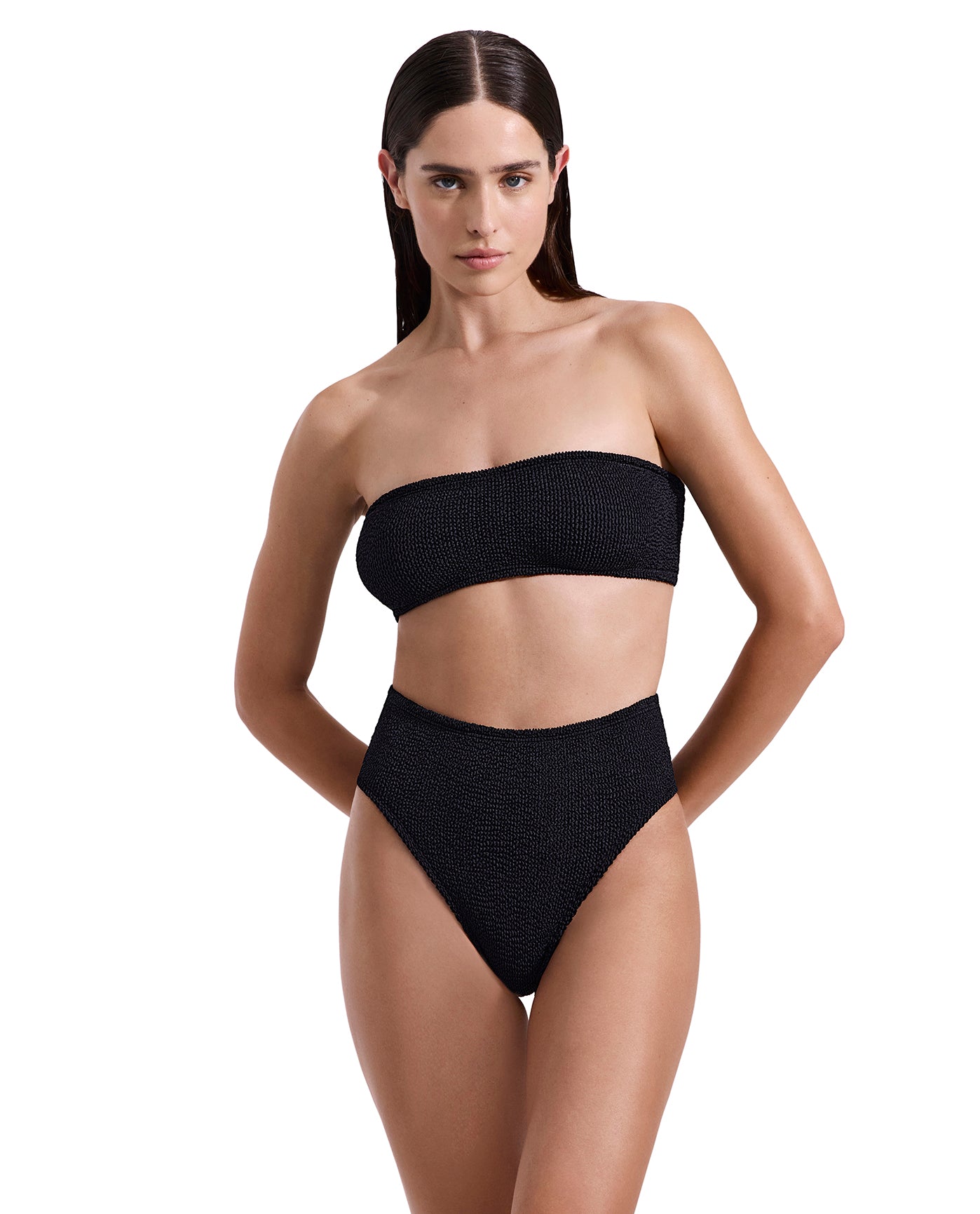 Tulum Bandeau Bikini Top -Black