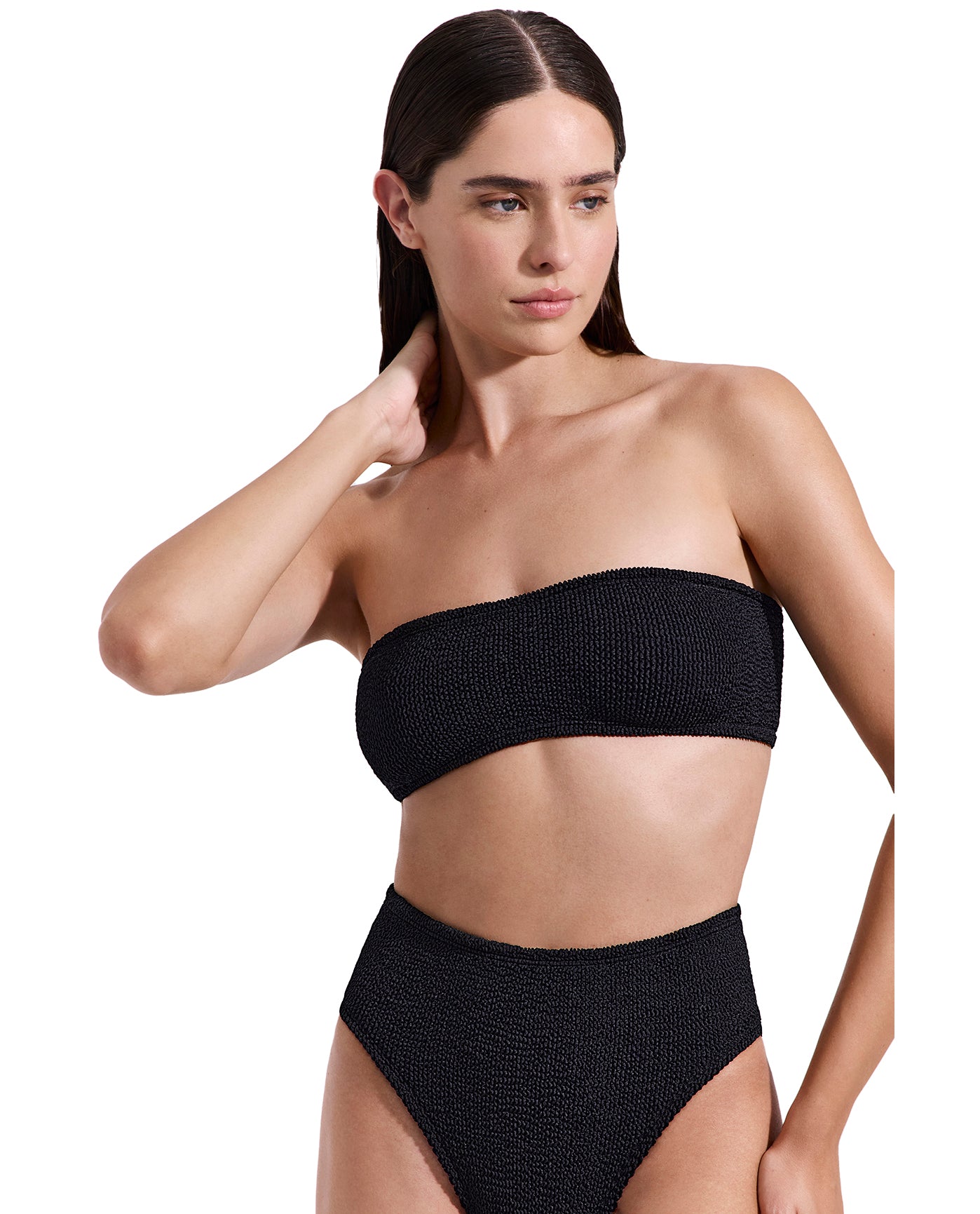 Tulum Bandeau Bikini Top -Black