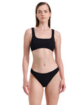 Haut de bikini Tulum à col carré - Noir