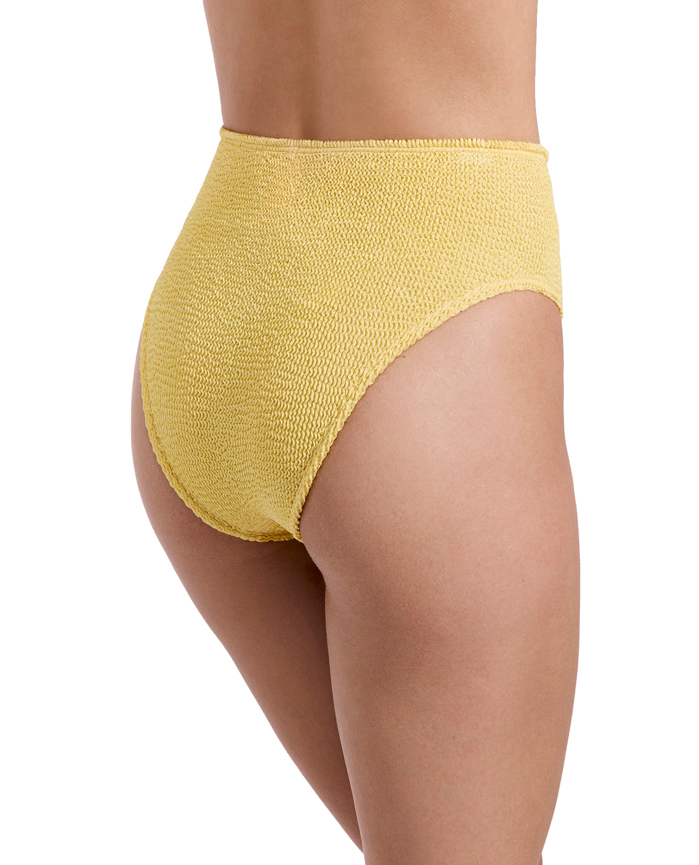Tulum High Waist Bikini Bottom-Yellow