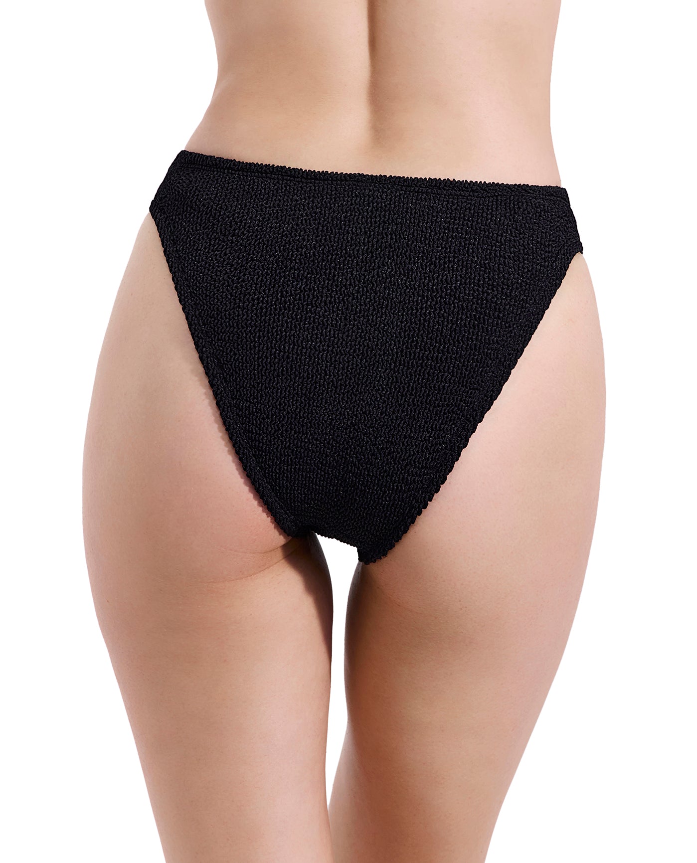 Tulum High Leg Low Rise Bikini Bottom-Black