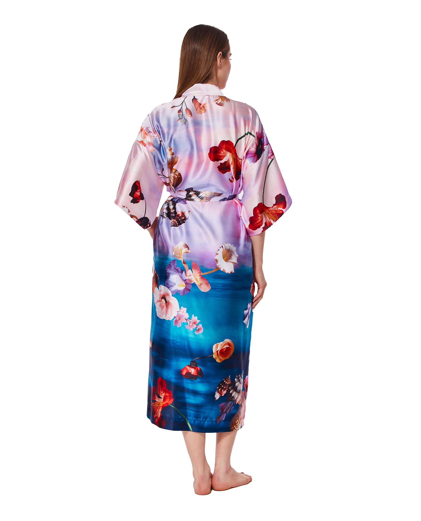 Back View Of Under The Sea Robe Cover-up  | the-sea-multi
