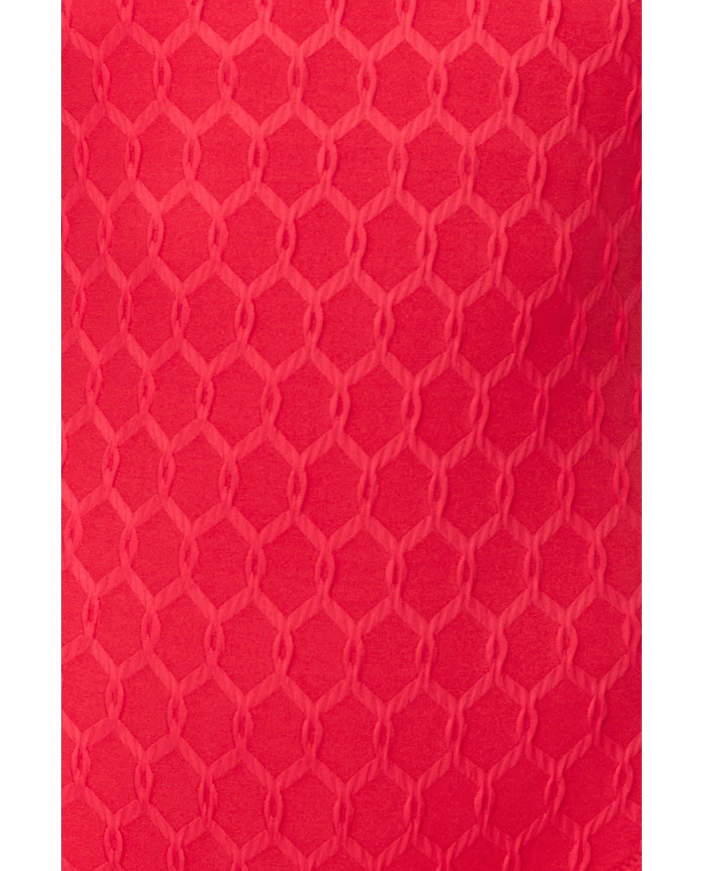 Chained Reaction Textured Square Neck One Piece -Red