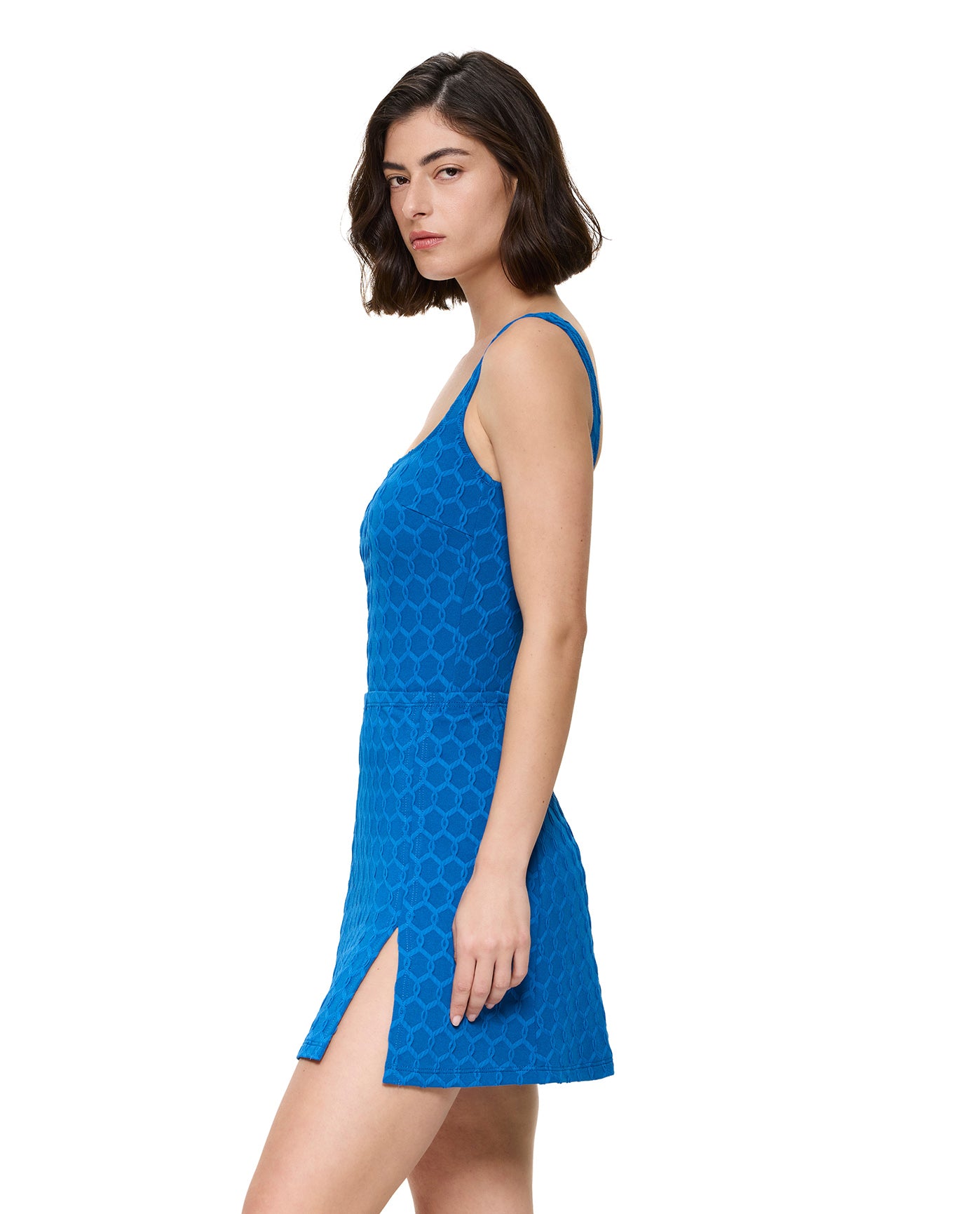 Chained Reaction Textured Pull-On Skirt Cover-Up-Aquamarine