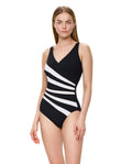 Luxe Allure Surplice One Piece -Black-Gold