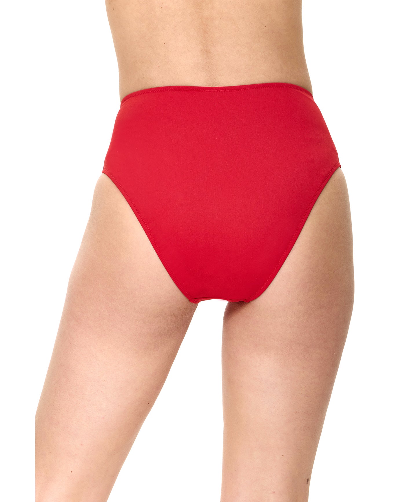 Modern Muse High Waist Bikini Bottom-Red