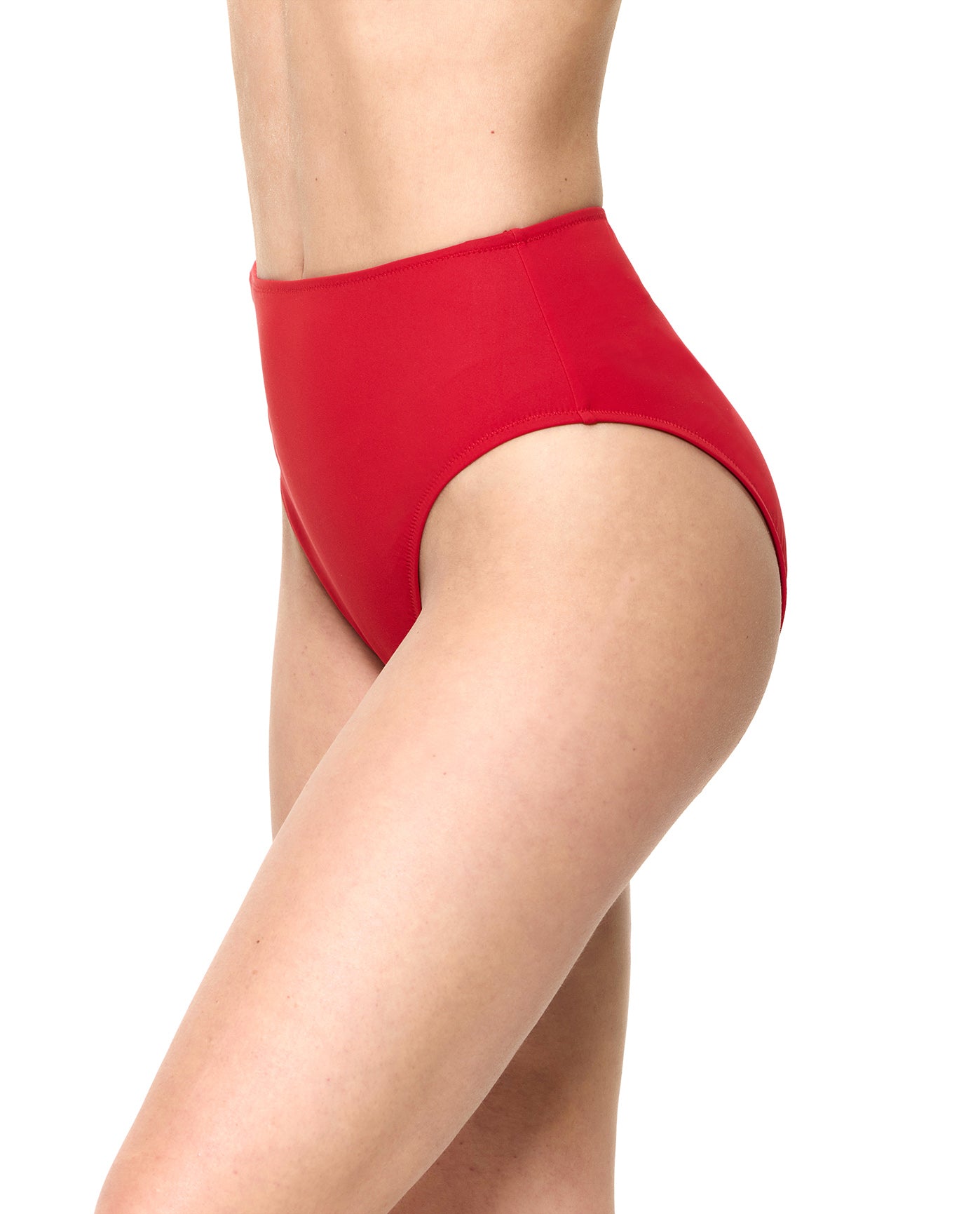 Modern Muse High Waist Bikini Bottom-Red