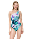 Paradise Beauty One Shoulder One Piece-Multicolor