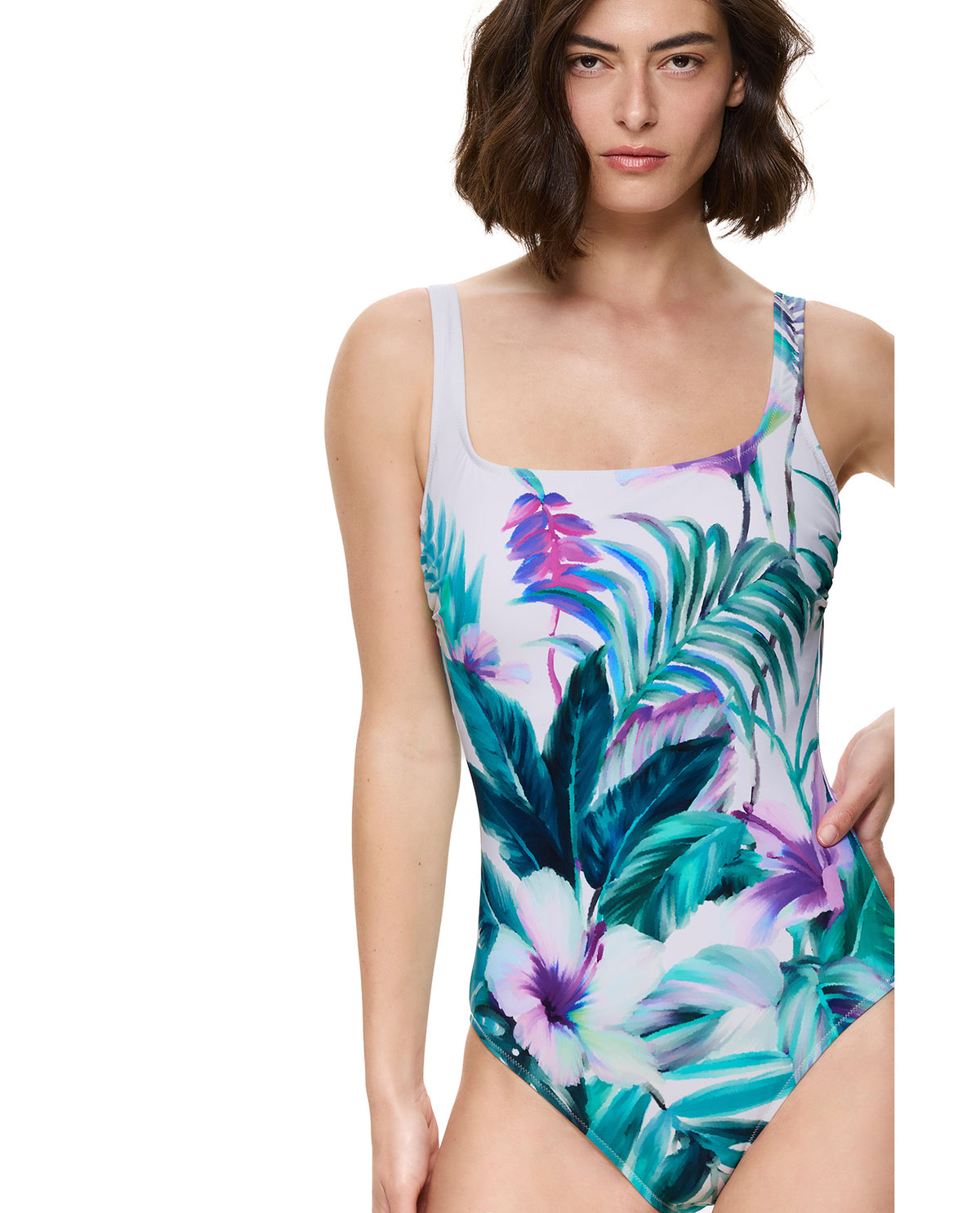 Gottex Paradise Beauty Square Neck One Piece-Multicolor 