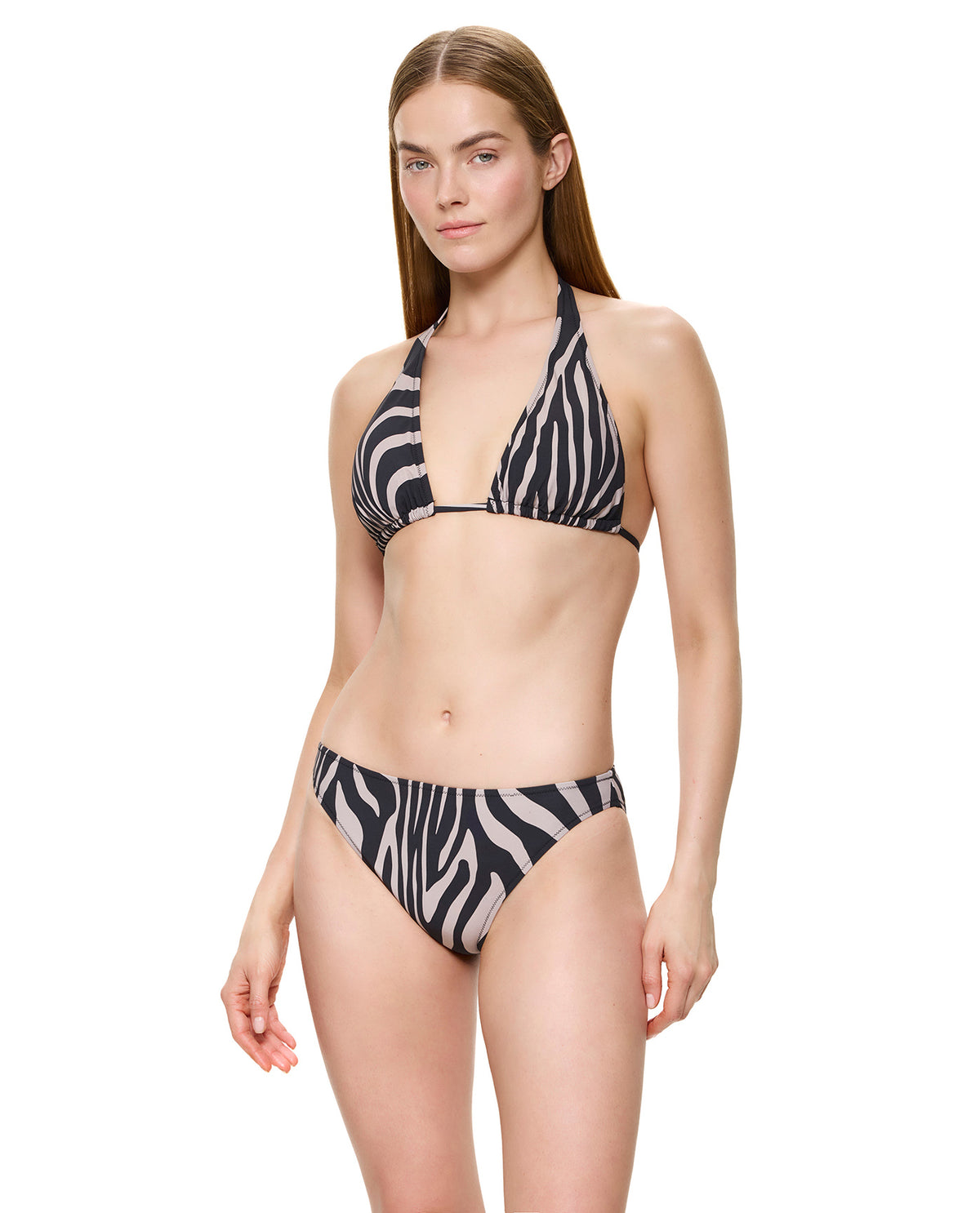 Tanzania Triangle Bikini Set-Brown-Multicolor