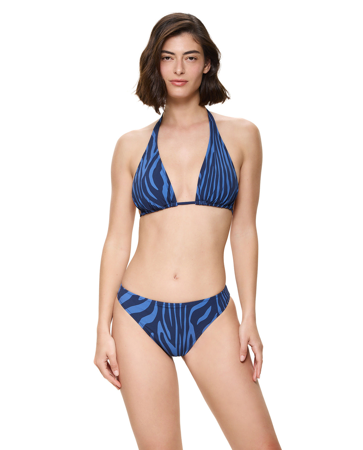 Tanzania Triangle Bikini Set-Blue-Multicolor