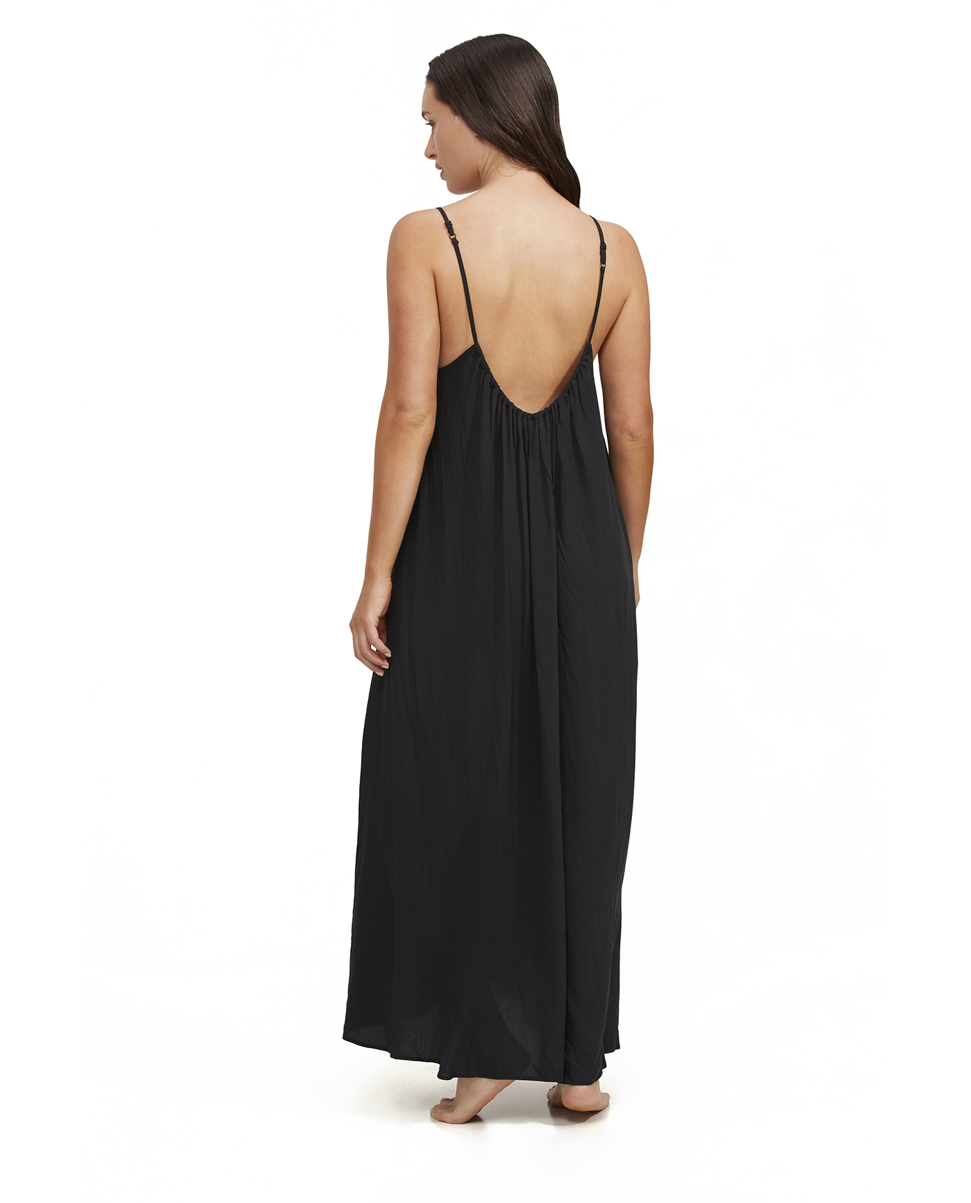 Back View Of Luma Maxi Dress Coverup | Black