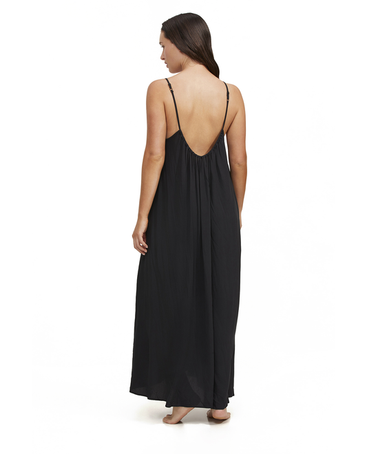 Back View Of Luma Maxi Dress Coverup | Black