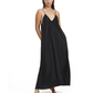 Front View Of Luma Maxi Dress Coverup | Black