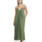 Front View Of Luma Maxi Dress Coverup | Olive