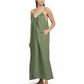 Side View Of Luma Maxi Dress Coverup | Olive