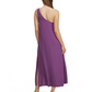 Back View Of Luma One Shoulder Sarong Style Maxi Dress Cover Up | purple