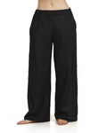 Elastic Waist Long Pant -Black