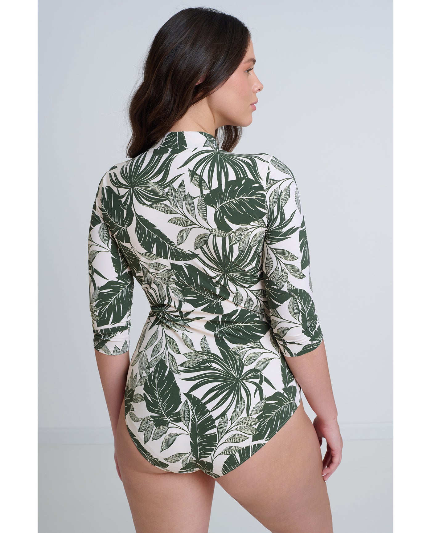 Modest 3/4 Sleeve One Piece Rashguard