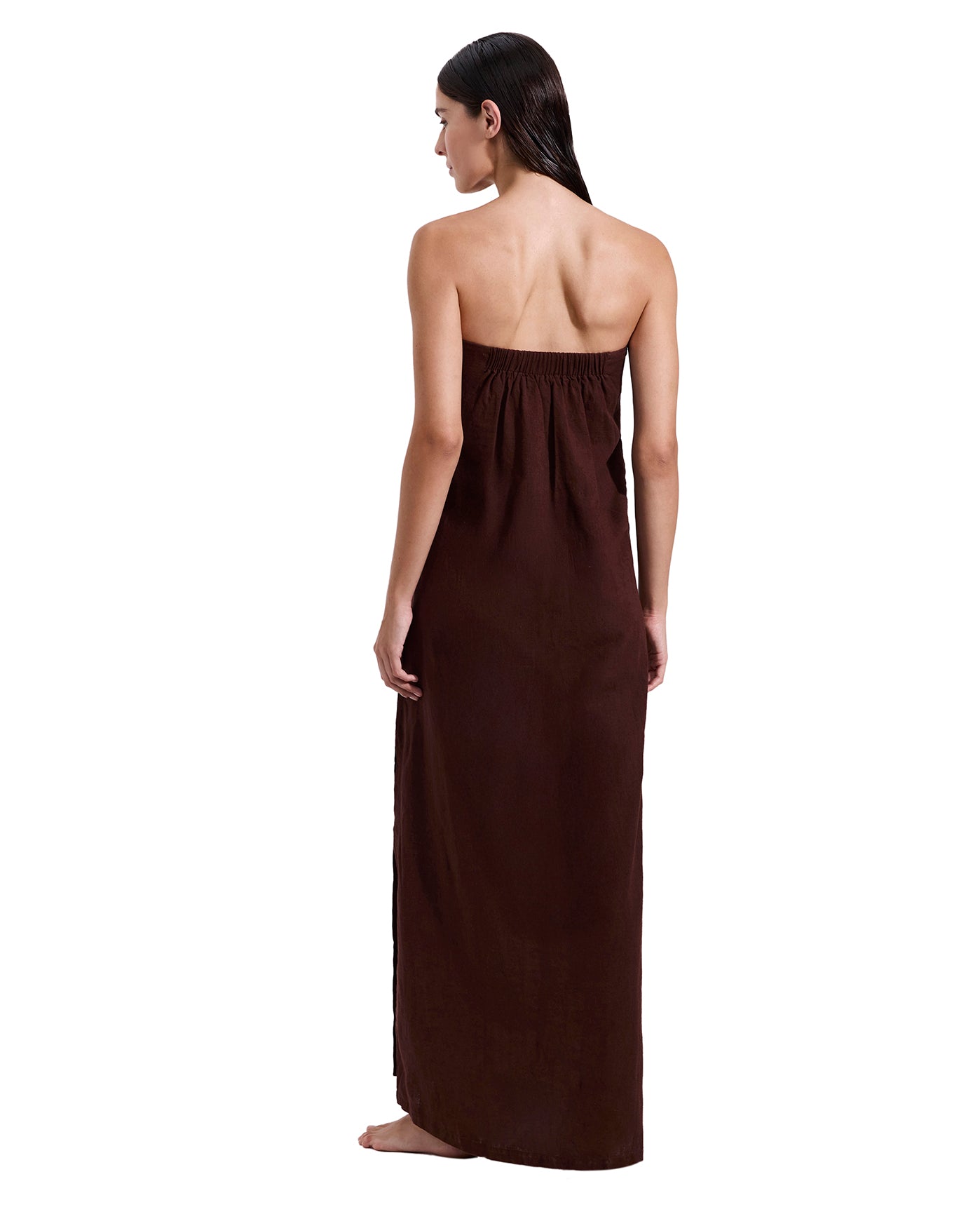 La Mar U Wire Midi Dress Cover-Up-Brown