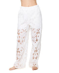 Guipure Lace Beach Pant Cover-Up-White