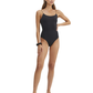 Au Naturel Serenity Cloe Square Neck Open U Back One Piece | Au Naturel Black
