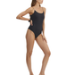 Au Naturel Serenity Cloe Square Neck Open U Back One Piece | Au Naturel Black