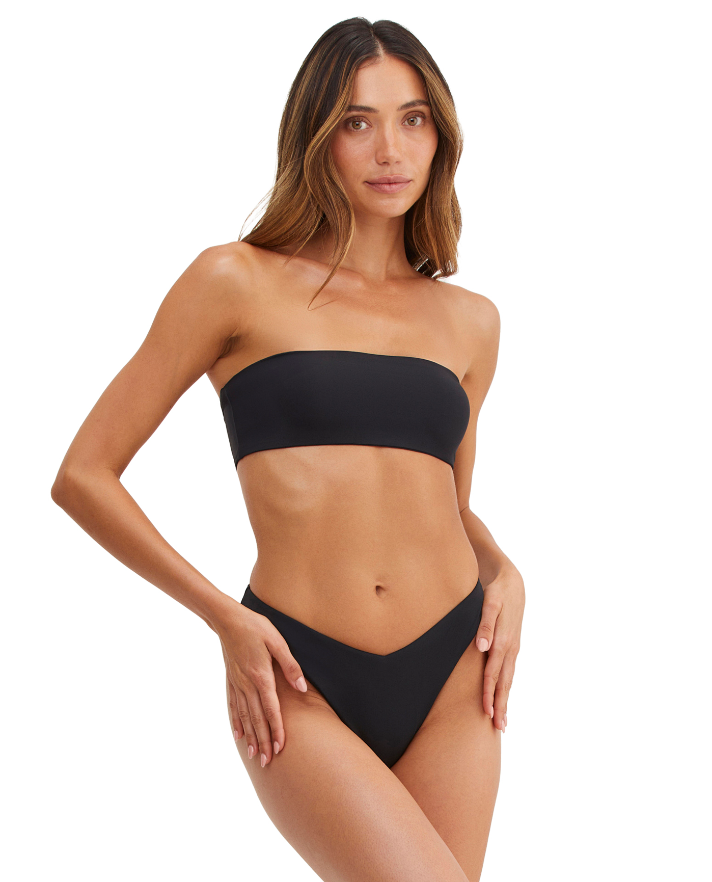 Timeless Chic Emma Bandeau Bikini Top - Black