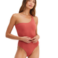 Front View Of Au Naturel Endless Summer Kate One Shoulder One Piece | Au Naturel Clay-Spice