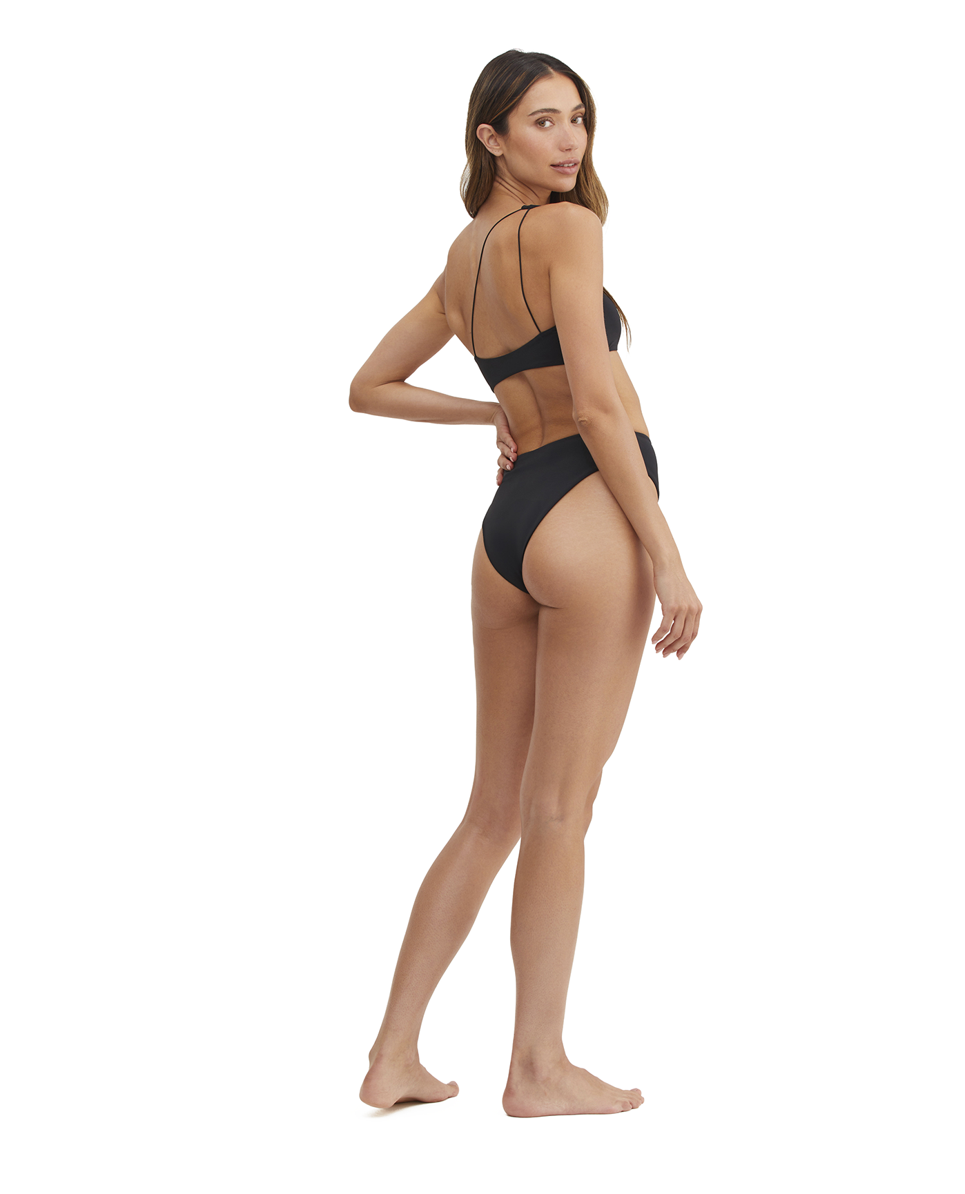 Au Naturel Serenity Mona One Shoulder Bikini Top | Au Naturel Black