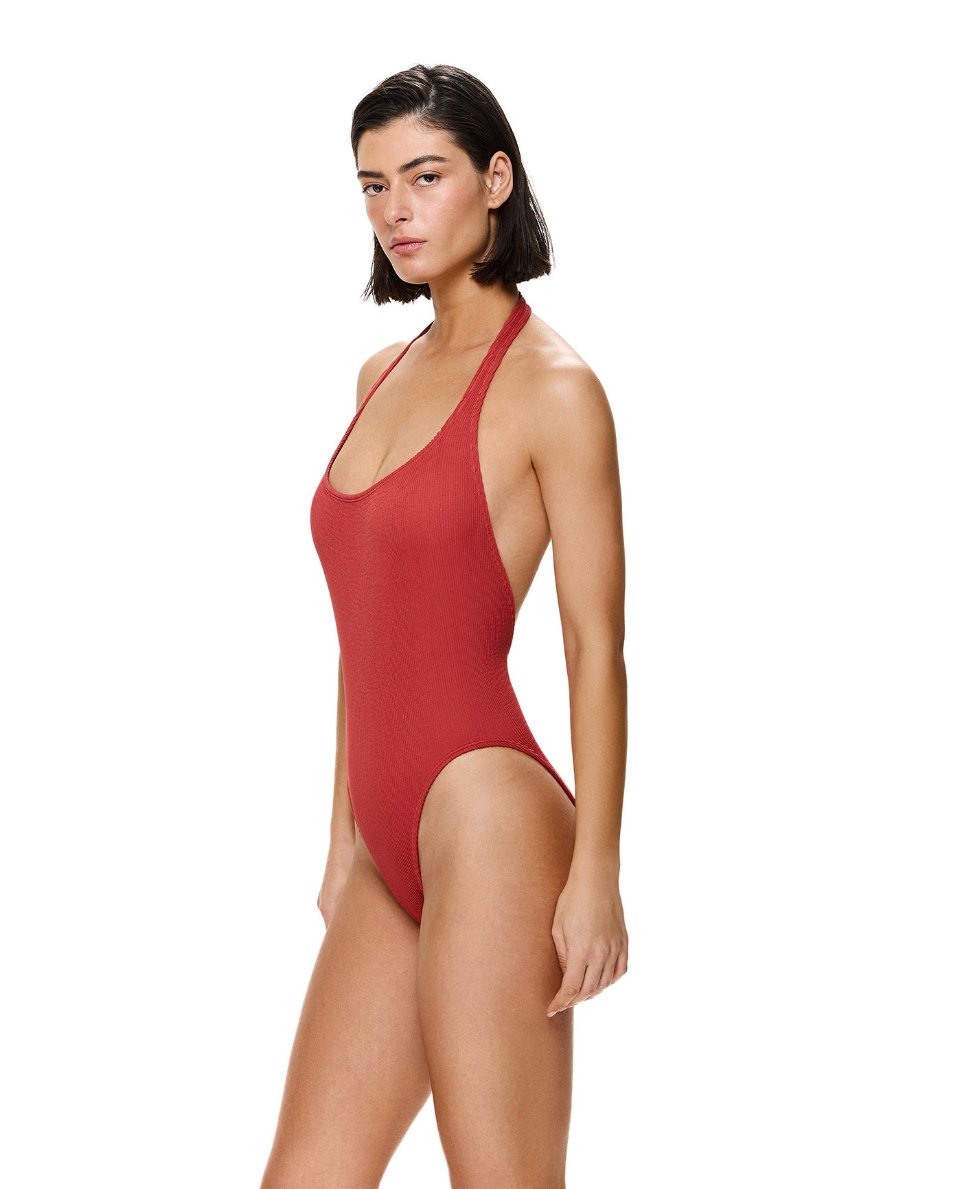 Tubular Halter One Piece-Paprika